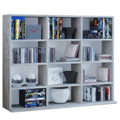 VCM Étagère Megosa - Imitation béton - Hauteur : 83 cm