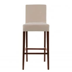 Red Living Chaise de bar Camillas II - Tissu structuré / Hêtre massif- Beige / Imitation noyer -Meubles de salle à manger Soldes Magasin 1000299000 211019 11163700048 DETAILS P000000001000299000