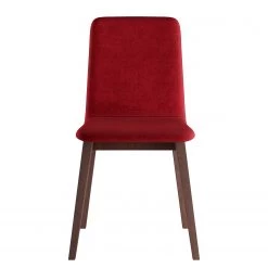 Norrwood Chaises capitonnées Nami (lot de 2) - Rouge antique - Imitation noyer -Meubles de salle à manger Soldes Magasin 1000299023 211019 11163800147 DETAILS P000000001000299023