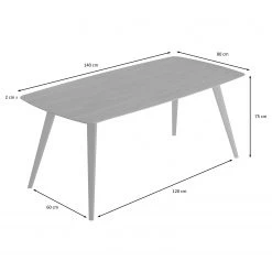 Norrwood Table Cortes - Hêtre - 140 x 80 cm -Meubles de salle à manger Soldes Magasin 1000299027 211019 11163900648 SKETCH DETAILS P000000001000299027 sketch