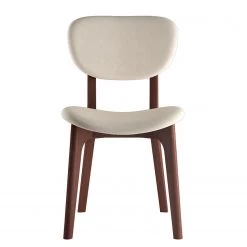 Norrwood Chaises capitonnées Nadir (lot de 2) - Crème - Imitation noyer -Meubles de salle à manger Soldes Magasin 1000299039 211019 11164000276 DETAILS P000000001000299039