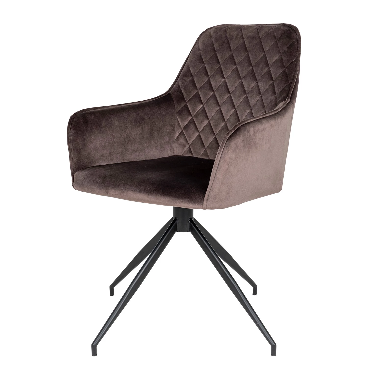 Red Living Chaise à accoudoirs Colachel II - Velours / Acier - Marron / Noir 1 Red Living Chaise à accoudoirs Colachel II - Velours / Acier - Marron / Noir