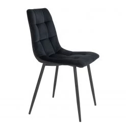 Loftscape Chaises capitonnées Ormoy II (lot de 2) - Velours / Acier - Noir 7 Loftscape Chaises capitonnées Ormoy II (lot de 2) - Velours / Acier - Noir -Meubles de salle à manger Soldes Magasin 1000299411 211012 13445500146 DETAILS P000000001000299411