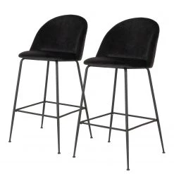 Red Living Chaises de bar Maxou II (lot de 2) - Noir