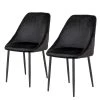Red Living Chaises capitonnées Halley II (lot de 2) - Noir