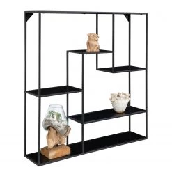 Red Living Étagère murale Vapi I - Métal - Noir -Meubles de salle à manger Soldes Magasin 1000299437 211012 13474400076 DETAILS P000000001000299437