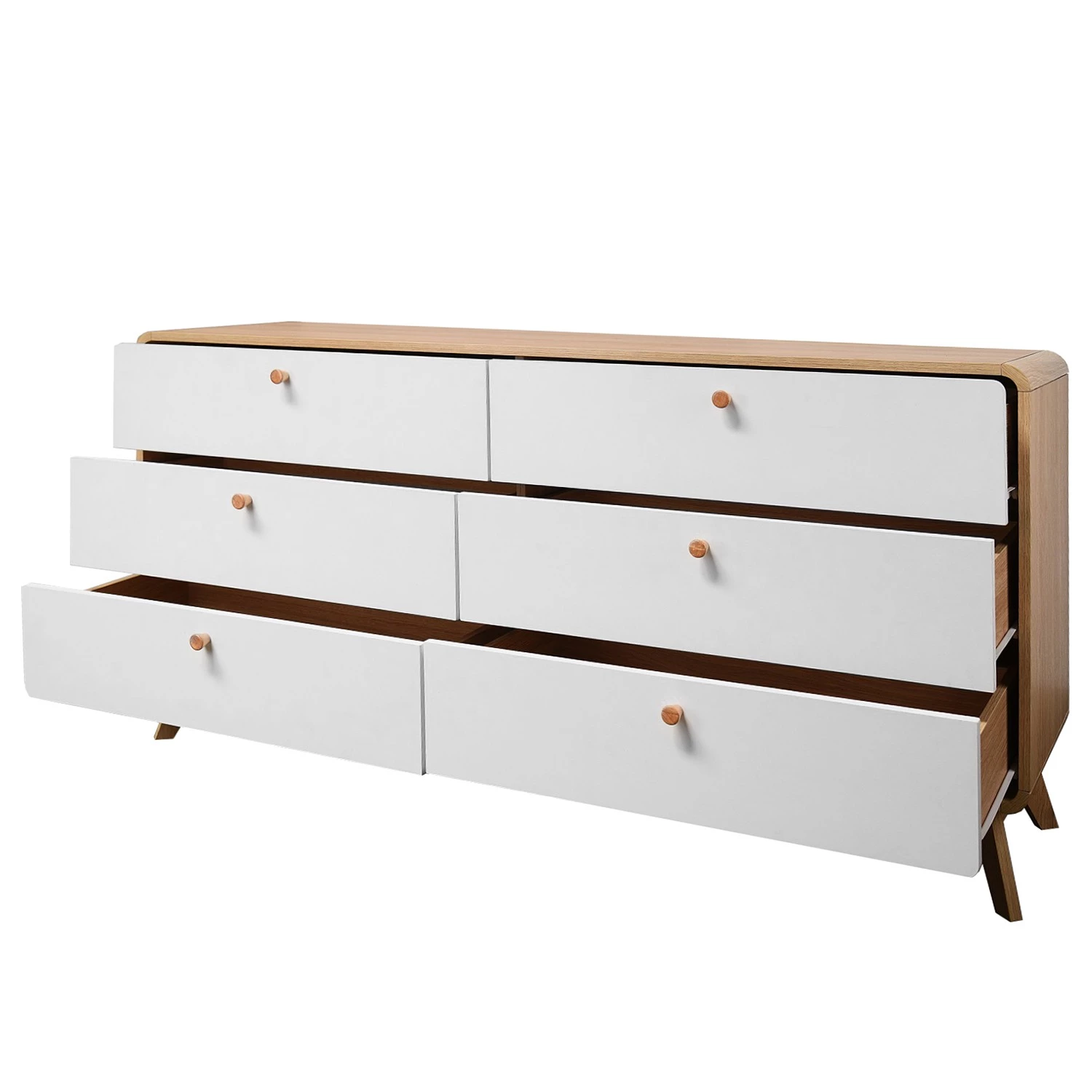 Norrwood Enfilade Chelan - Blanc / Imitation chêne 4 Norrwood Enfilade Chelan - Blanc / Imitation chêne – Image 4