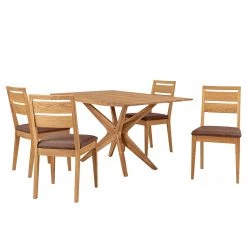 Naturoo Salle à manger Elkton (5 éléments) - Marron -Meubles de salle à manger Soldes Magasin 1000300310 211124 08440600090 DETAILS P000000001000300310