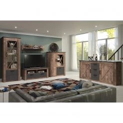 Trendteam Buffet Georgia - Gris foncé / Imitation chêne rustique -Meubles de salle à manger Soldes Magasin 1000300860 211015 12545200136 MOOD DETAILS P000000001000300860 mood