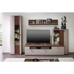 Loftscape Vitrine Saida - Avec éclairage - Cachemire / Imitation noyer -Meubles de salle à manger Soldes Magasin 1000300921 211020 133434000029 MOOD DETAILS P000000001000300921 mood