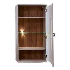 Loftscape Vitrine murale Saida - Avec éclairage - Cachemire / Imitation noyer -Meubles de salle à manger Soldes Magasin 1000300944 211020 13343500064 DETAILS P000000001000300944