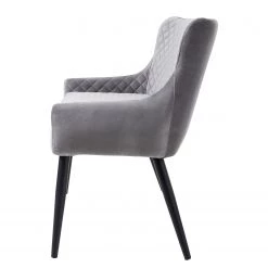 Red Living Banquette Elbi II - Velours / Fer - Gris clair / Noir -Meubles de salle à manger Soldes Magasin 1000303593 211117 16473700046 DETAILS P000000001000303593