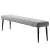 Red Living Banc Elbi II - Velours / Fer - Gris clair / Noir