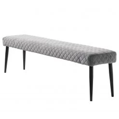 Red Living Banc Elbi II - Velours / Fer - Gris clair / Noir