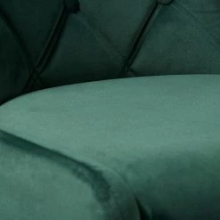 Red Living Chaises capitonnées Kaman (lot de 2) - Velours / Fer - Vert foncé / Noir -Meubles de salle à manger Soldes Magasin 1000303602 211117 164739000107 DETAILS P000000001000303602