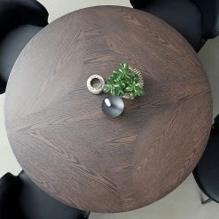 Red Living Table Kimbe - Partiellement en chêne massif / Fer - Chêne foncé / Noir -Meubles de salle à manger Soldes Magasin 1000303612 211117 16474100150 DETAILS P000000001000303612