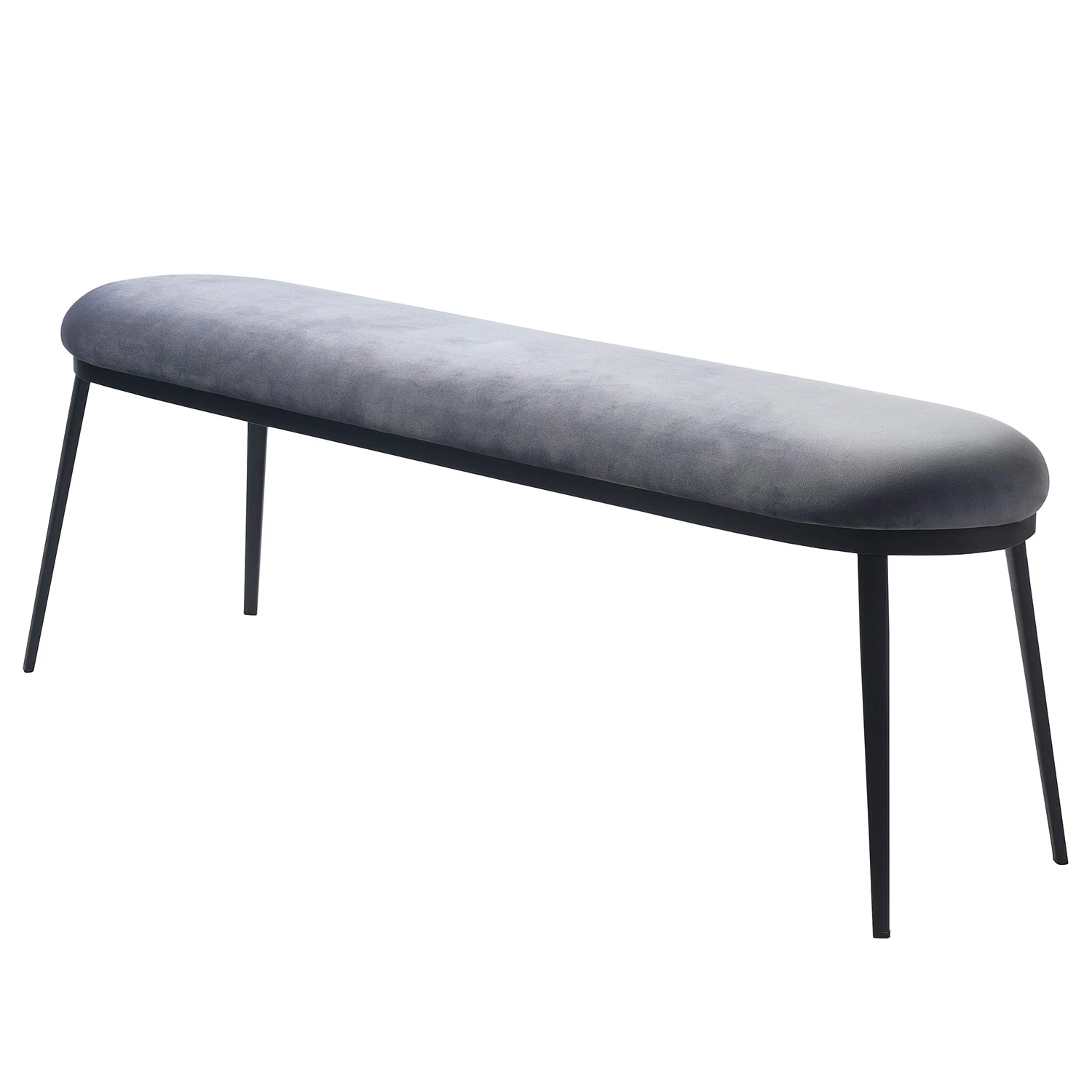 Red Living Banc Cheia II - Velours / Fer - Gris / Noir 1 Red Living Banc Cheia II - Velours / Fer - Gris / Noir