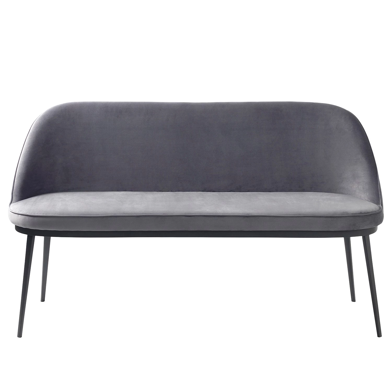 Red Living Banquette Cheia II - Velours / Fer - Gris / Noir 3 Red Living Banquette Cheia II - Velours / Fer - Gris / Noir – Image 3