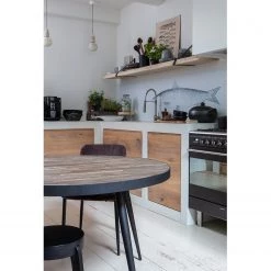 Red Living Table Muras - Teck massif / Fer - Teck foncé / Noir -Meubles de salle à manger Soldes Magasin 1000303864 211105 131055000112 MOOD DETAILS P000000001000303864 mood