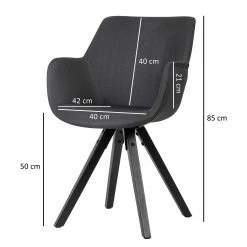 Loftscape Chaises à accoudoirs Newport II (2) - Noir 17 Loftscape Chaises à accoudoirs Newport II (2) - Noir -Meubles de salle à manger Soldes Magasin 1000303910 211103 121516000597 SKETCH DETAILS P000000001000303910 sketch