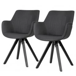 Loftscape Chaises à accoudoirs Newport II (2) - Noir