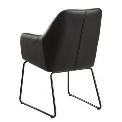 Loftscape Chaise à accoudoirs Fradou III - Imitation cuir / Fer - Noir -Meubles de salle à manger Soldes Magasin 1000303936 211103 12152300324 DETAILS P000000001000303936