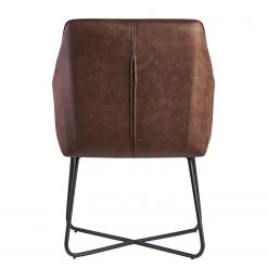 Loftscape Chaise à accoudoirs Giorgino II - Marron foncé vintage -Meubles de salle à manger Soldes Magasin 1000303957 211103 12152700461 DETAILS P000000001000303957