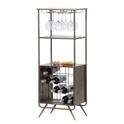 Red Living Range-bouteilles Clubster - Métal - Gris antique -Meubles de salle à manger Soldes Magasin 1000304156 211029 12341200086 DETAILS P000000001000304156