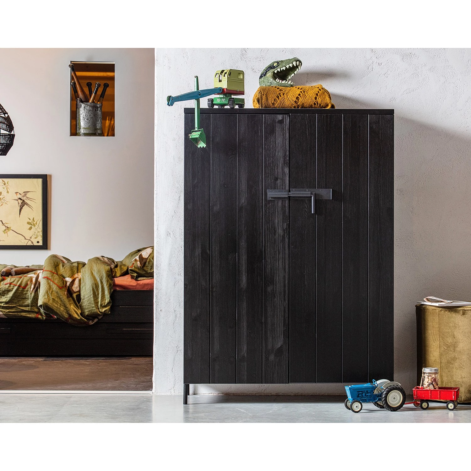 Red Living Buffet haut Lamasco - Pin massif - Pin noir 2 Red Living Buffet haut Lamasco - Pin massif - Pin noir – Image 2