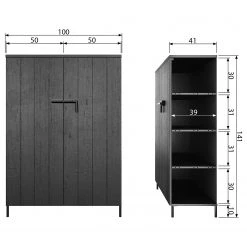 Red Living Buffet haut Lamasco - Pin massif - Pin noir 11 Red Living Buffet haut Lamasco - Pin massif - Pin noir -Meubles de salle à manger Soldes Magasin 1000304183 211029 12341700738 SKETCH DETAILS P000000001000304183 sketch