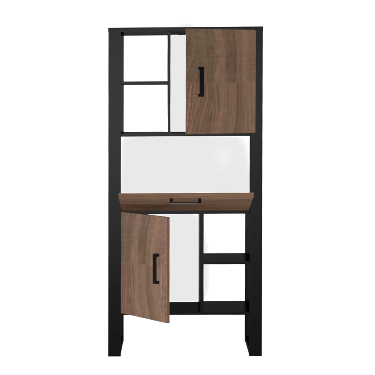 Red Living Étagère Norddal II - Imitation noyer / Noir 5 Red Living Étagère Norddal II - Imitation noyer / Noir – Image 5