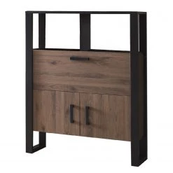 Red Living Buffet haut Norddal - Imitation noyer / Noir