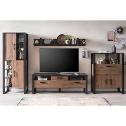 Red Living Buffet haut Norddal - Imitation noyer / Noir -Meubles de salle à manger Soldes Magasin 1000304810 211101 07584900033 MOOD DETAILS P000000001000304810 mood