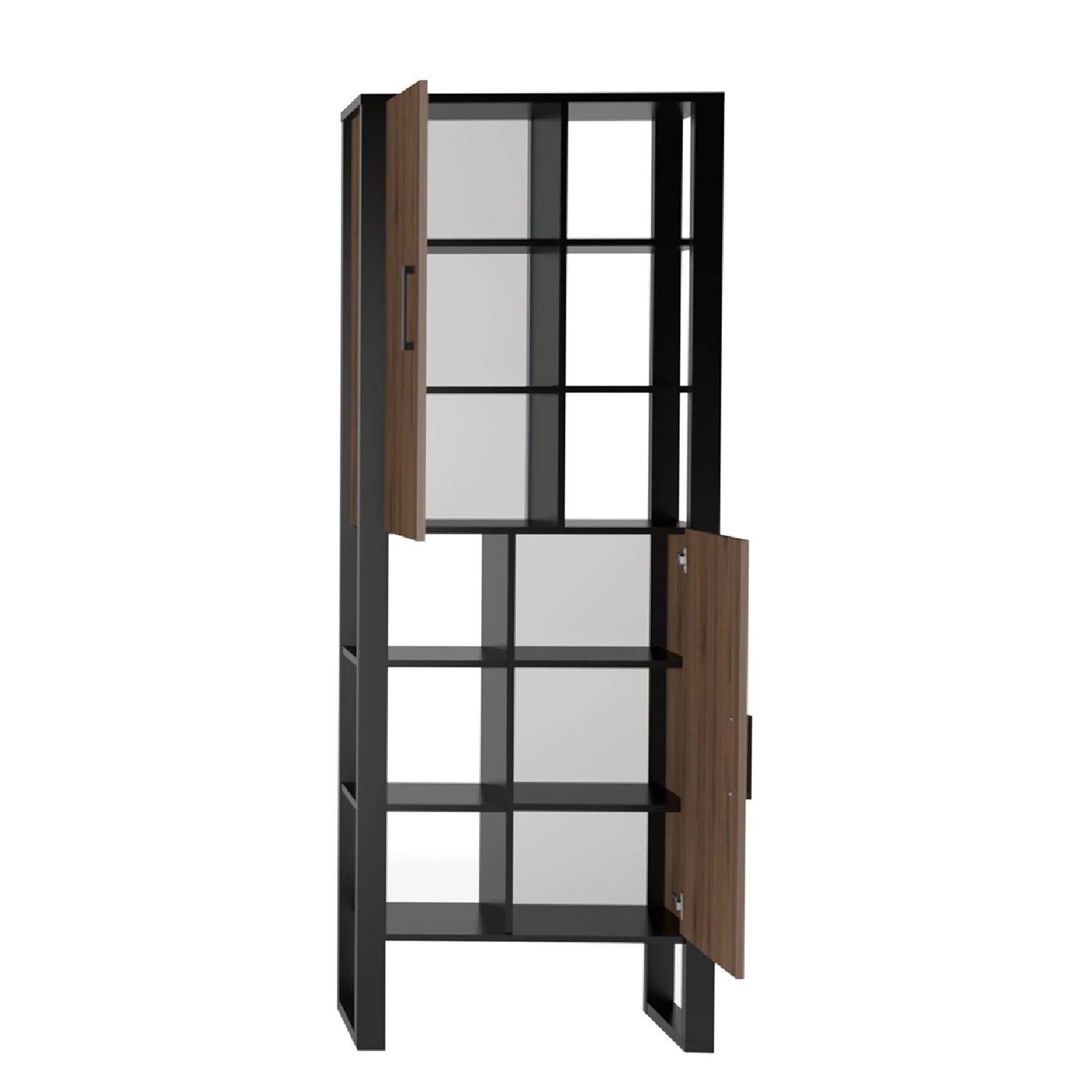 Red Living Étagère Norddal I - Imitation noyer / Noir 6 Red Living Étagère Norddal I - Imitation noyer / Noir – Image 6