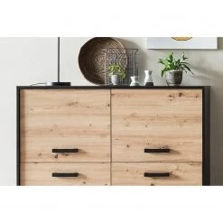 Norrwood Buffet haut Argenteuil - Imitation chêne artisan / Noir 11 Norrwood Buffet haut Argenteuil - Imitation chêne artisan / Noir -Meubles de salle à manger Soldes Magasin 1000304818 211027 10514000175 DETAILS P000000001000304818