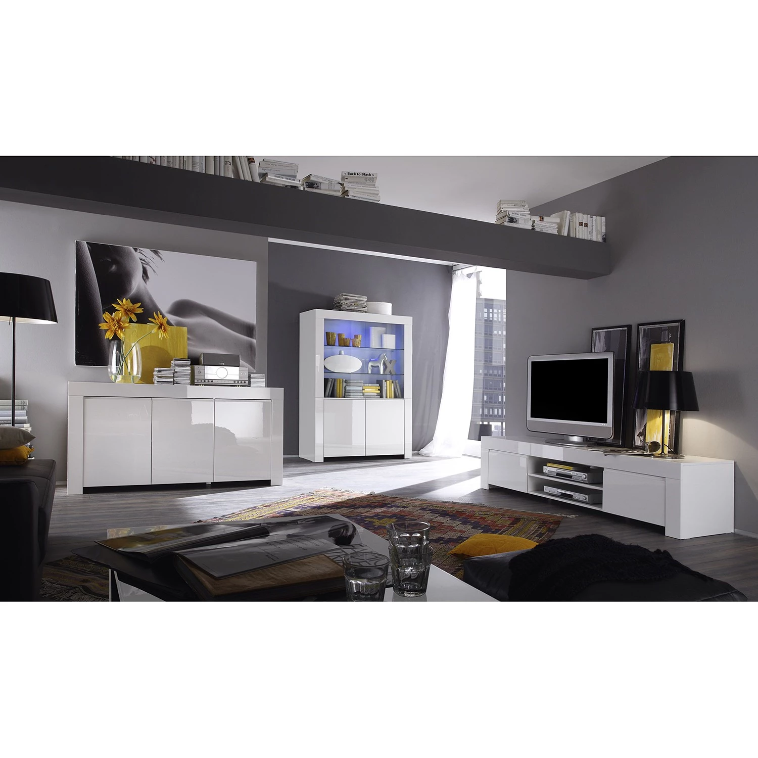 LC Spa Vitrine Amalfi - Blanc brillant 2 LC Spa Vitrine Amalfi - Blanc brillant – Image 2