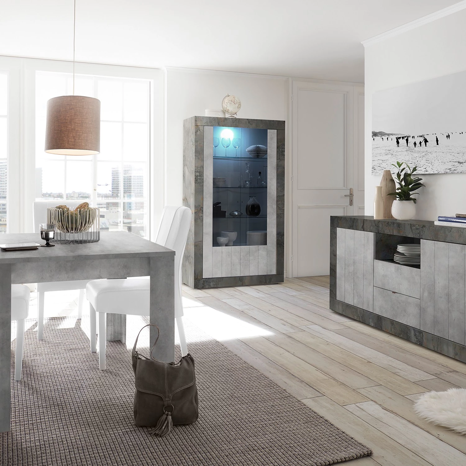 LC Spa Vitrine Urbino - Gris clair / Gris foncé 4 LC Spa Vitrine Urbino - Gris clair / Gris foncé – Image 4