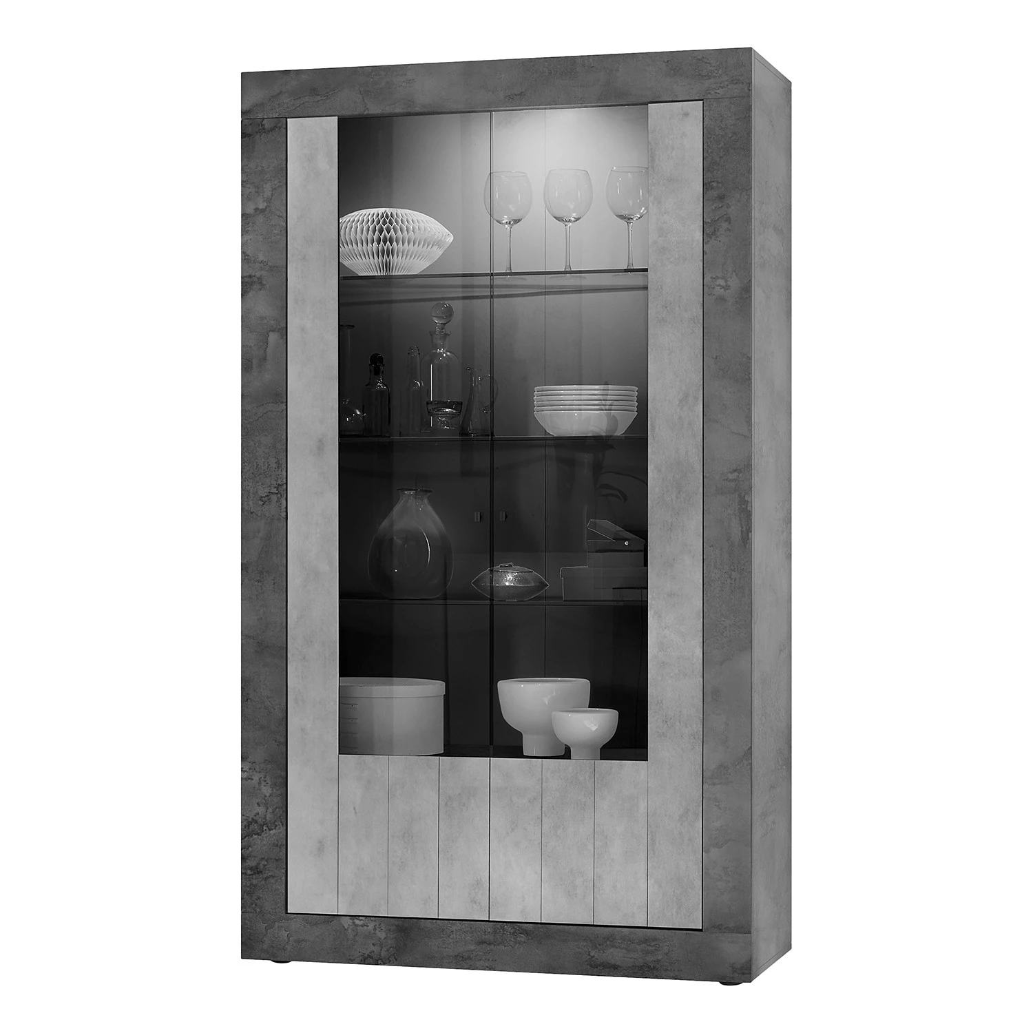 LC Spa Vitrine Urbino - Gris clair / Gris foncé 1 LC Spa Vitrine Urbino - Gris clair / Gris foncé
