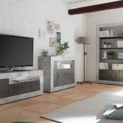 LC Spa Buffet Urbino - Anthracite / Gris clair -Meubles de salle à manger Soldes Magasin 1000306551 211122 15085900091 DETAILS P000000001000306551