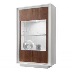 LC Spa Vitrine Forenza - Imitation noisetier / Blanc