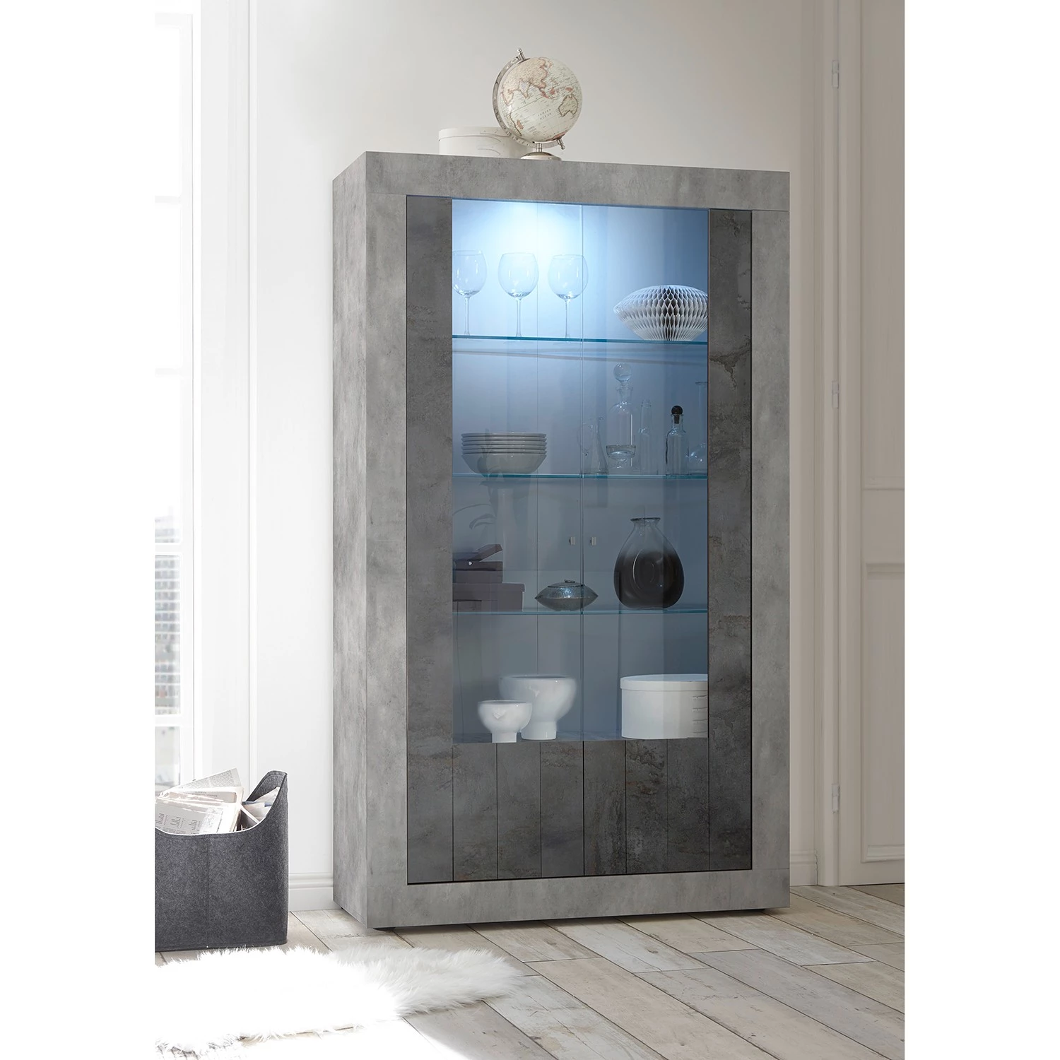 LC Spa Vitrine Urbino - Anthracite / Gris clair 3 LC Spa Vitrine Urbino - Anthracite / Gris clair – Image 3