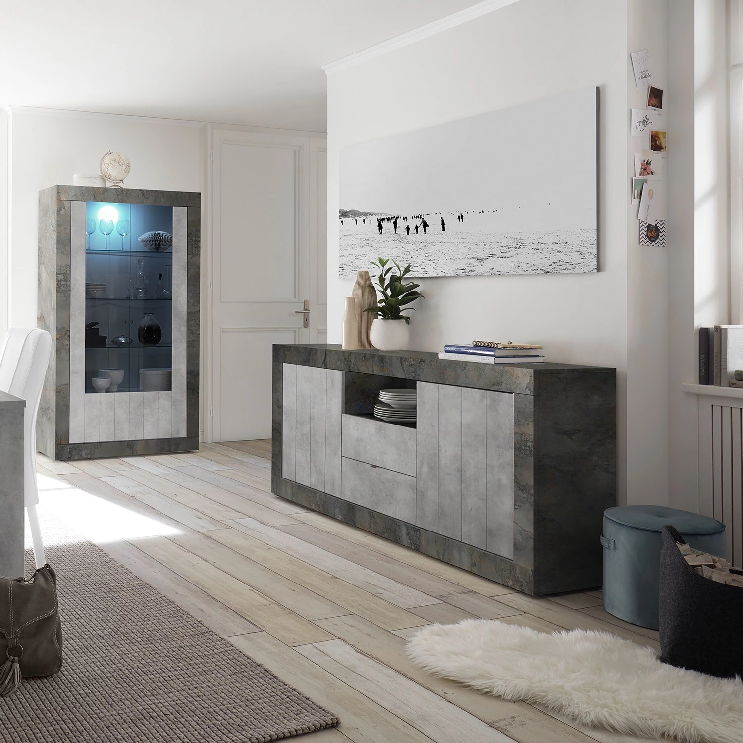 LC Spa Buffet Urbino I - Gris clair / Gris foncé 4 LC Spa Buffet Urbino I - Gris clair / Gris foncé – Image 4