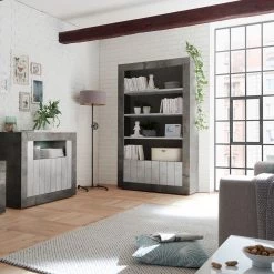 LC Spa Étagère Urbino - Gris clair / Gris foncé -Meubles de salle à manger Soldes Magasin 1000306563 211122 150851000044 DETAILS P000000001000306563