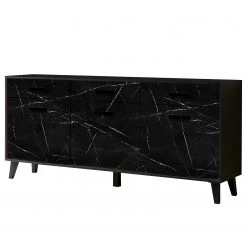 Jack & Alice Enfilade Fintel I - Imitation marbre noir / Noir