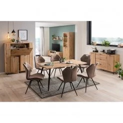 Ars Natura Vitrine Dorchester - Imitation chêne artisan 9 Ars Natura Vitrine Dorchester - Imitation chêne artisan -Meubles de salle à manger Soldes Magasin 1000309599 211118 06575300033 MOOD DETAILS P000000001000309599 mood