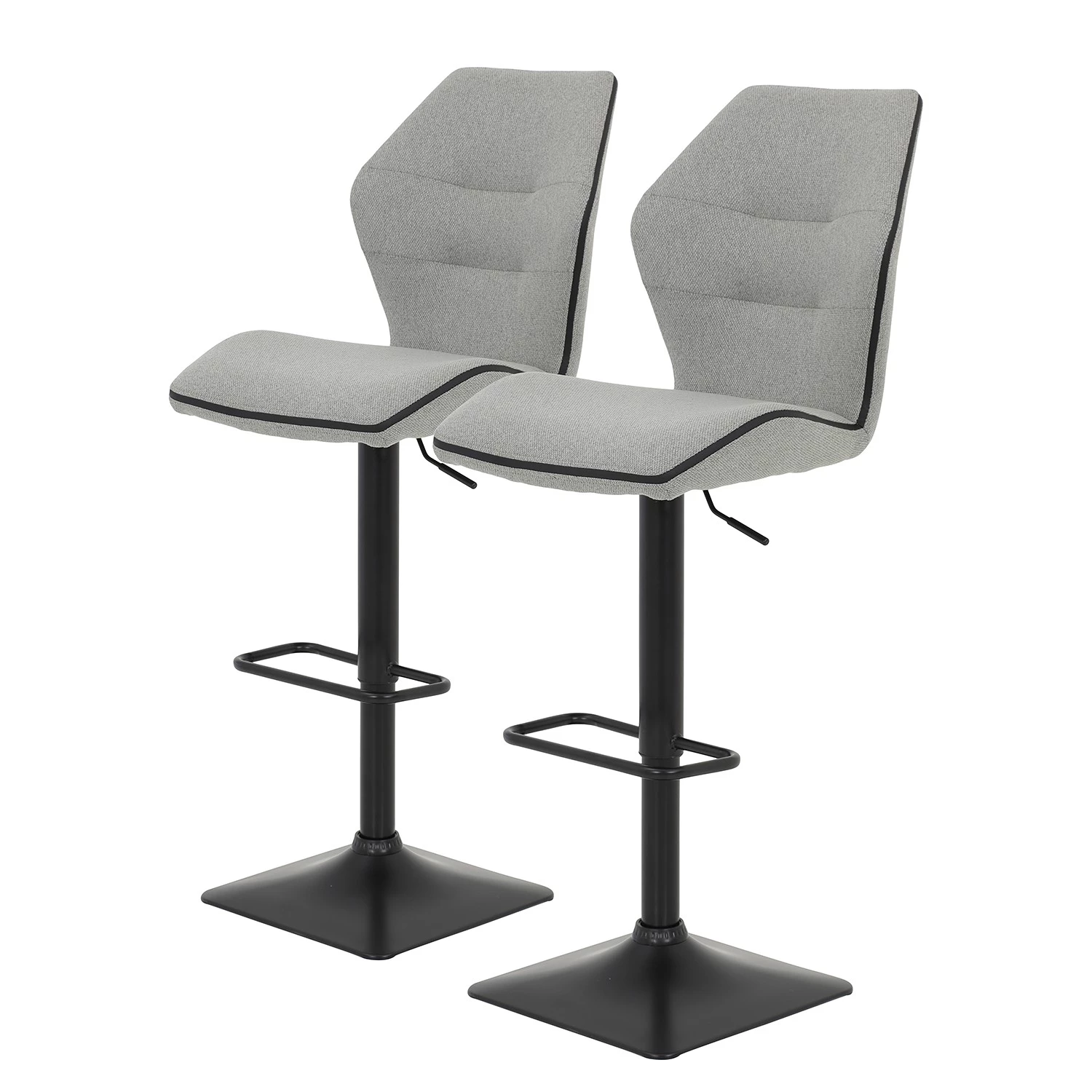 Loftscape Tabourets de bar Bushwick (lot de 2) - Gris clair 1 Loftscape Tabourets de bar Bushwick (lot de 2) - Gris clair