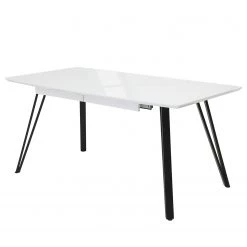 Loftscape Table Frieda - (Extensible) Blanc brillant / Noir