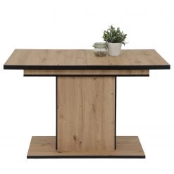 Loftscape Table Aton II - (Extensible) Imitation chêne artisan / Noir -Meubles de salle à manger Soldes Magasin 1000309973 220322 040 DETAILS P000000001000309973