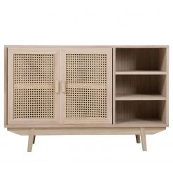 Norrwood Buffet Pini II - Cannage / Placage en bois véritable - Naturel / Paulownia -Meubles de salle à manger Soldes Magasin 1000310551 211125 11183700175 DETAILS P000000001000310551
