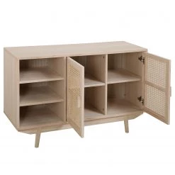 Norrwood Buffet Pini II - Cannage / Placage en bois véritable - Naturel / Paulownia -Meubles de salle à manger Soldes Magasin 1000310551 211125 11183700177 DETAILS P000000001000310551